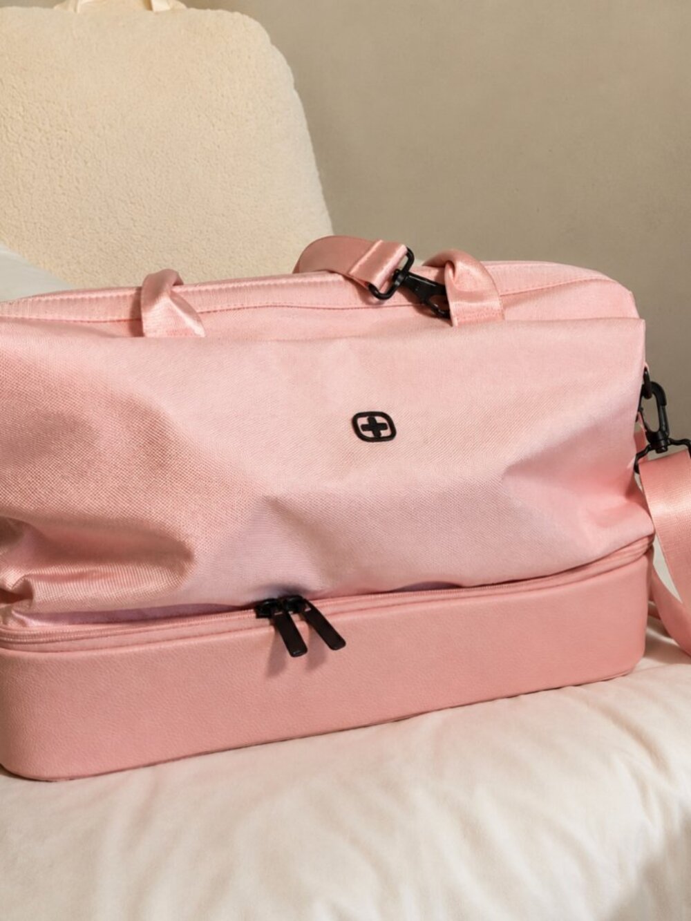 Baby Pink Swiss Gear Weekender Duffel w/ Under Compartment